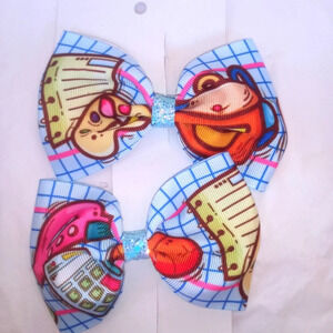 Girls bow handmade ( box pink #1)